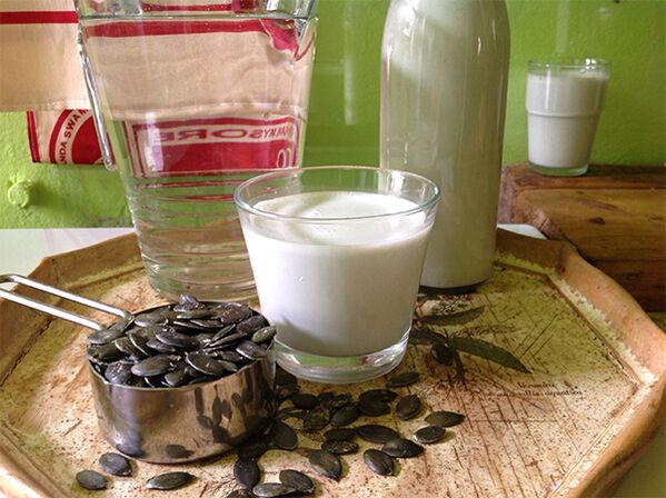 lait aux graines de citrouille pour vers